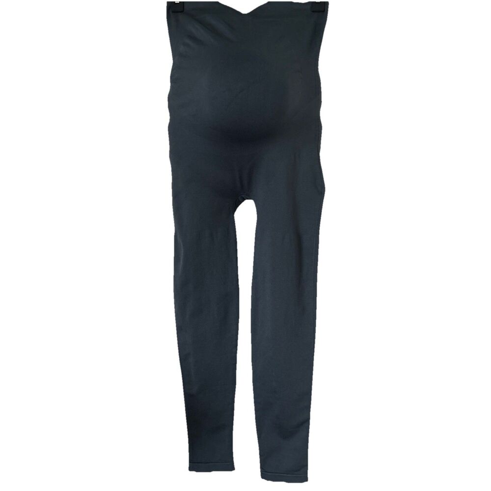 Blanqi Maternity Leggings Women's Blue Gray Comfortable Shaping Support  L EUC